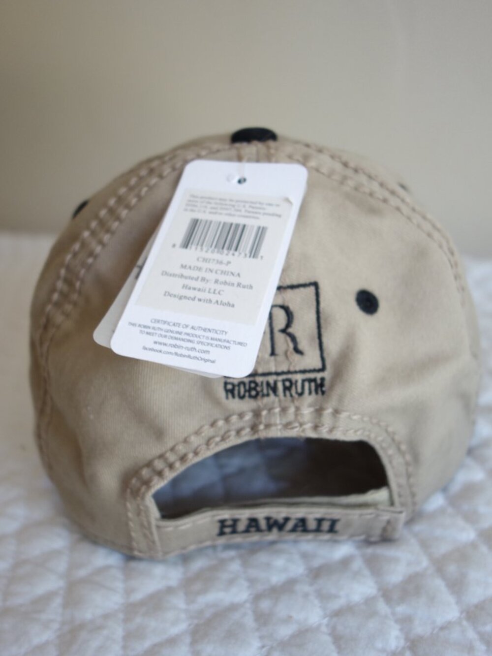 NWT ROBIN RUTH Aloha Hawaii Adjustable Baseball Cap Hat - Picture 2 of 6